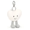 Amuseables Cream Heart Bag Charm New