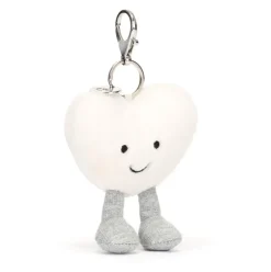 Amuseables Cream Heart Bag Charm New