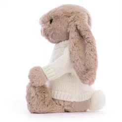 Bashful Beige Bunny with Personalised Cream Jumper Clearance