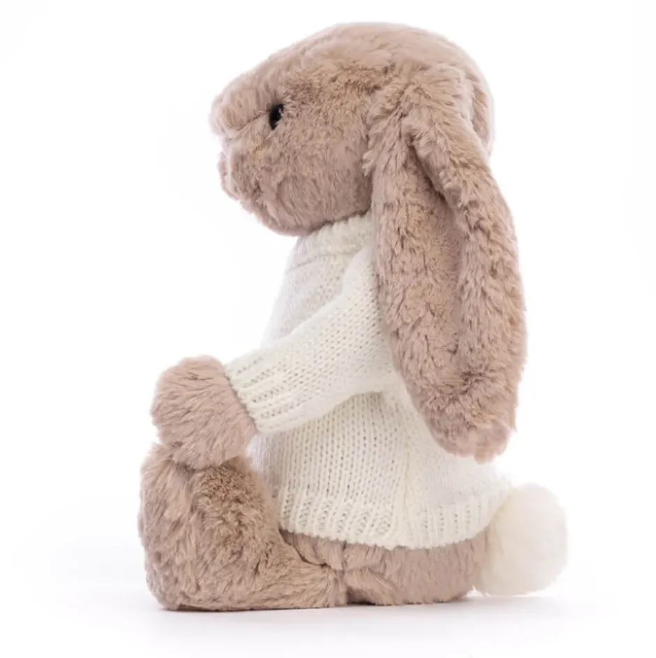 Bashful Beige Bunny with Personalised Cream Jumper Clearance