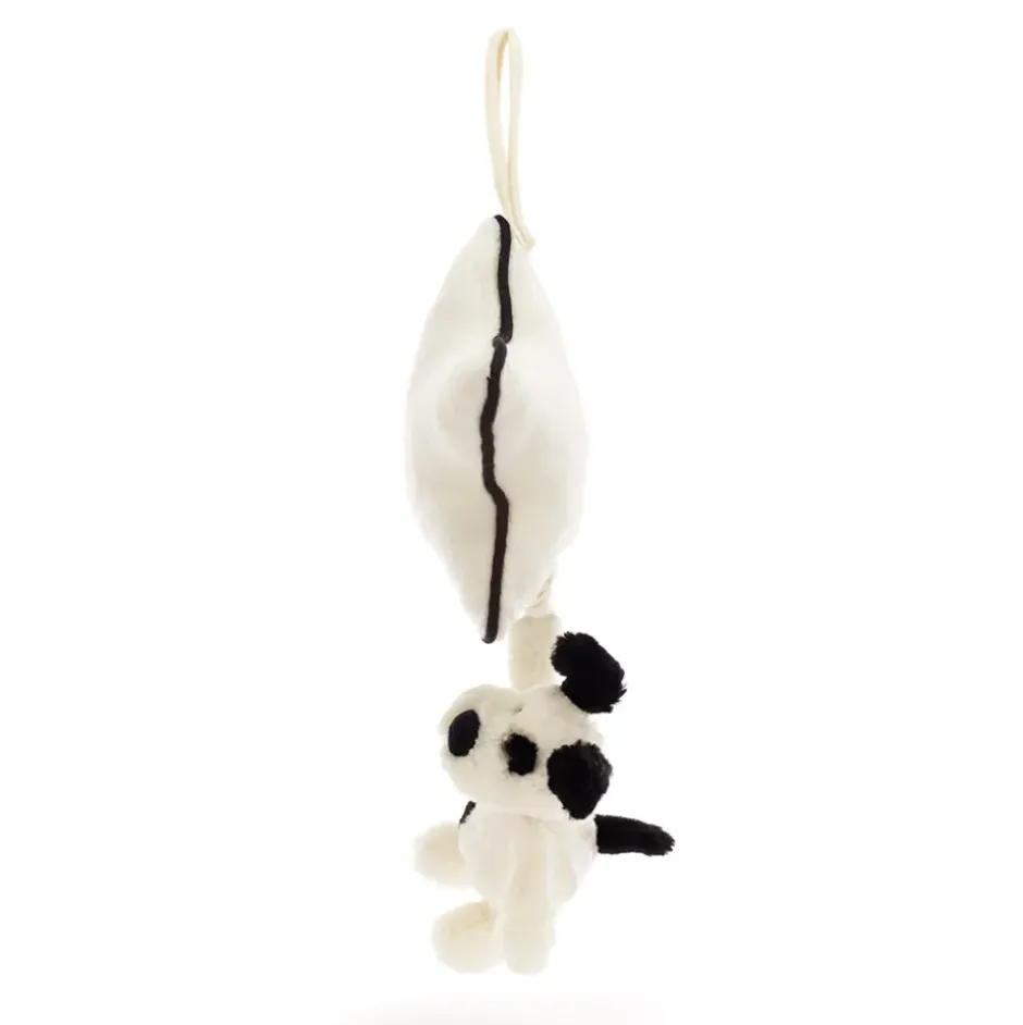Bashful Black & Cream Puppy Musical Pull New