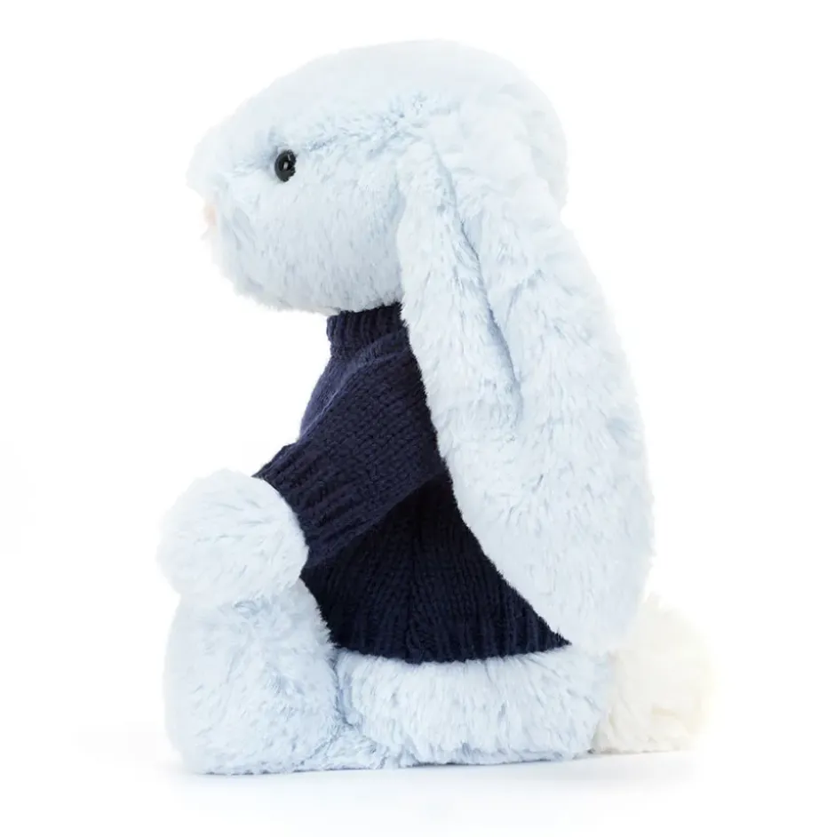 Bashful Blue Bunny with Personalised Navy Jumper Discount