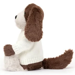 Bashful Fudge Puppy with Personalised Cream Jumper Outlet