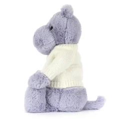 Bashful Hippo with Personalised Cream Jumper New