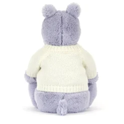 Bashful Hippo with Personalised Cream Jumper New