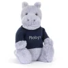 Bashful Hippo with Personalised Navy Jumper New