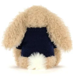 Bashful Luxe Bunny Curly with Personalised Navy Jumper Sale