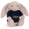 Bashful Luxe Bunny Rosa with Personalised Navy Jumper Online