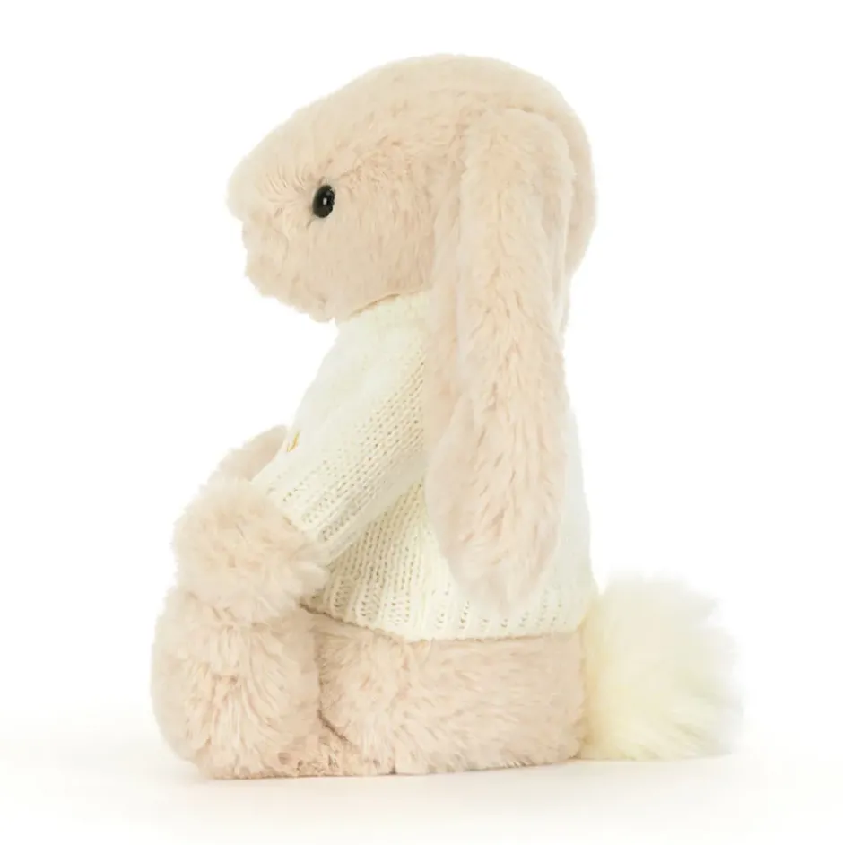 Bashful Luxe Bunny Willow with Personalised Cream Jumper Outlet