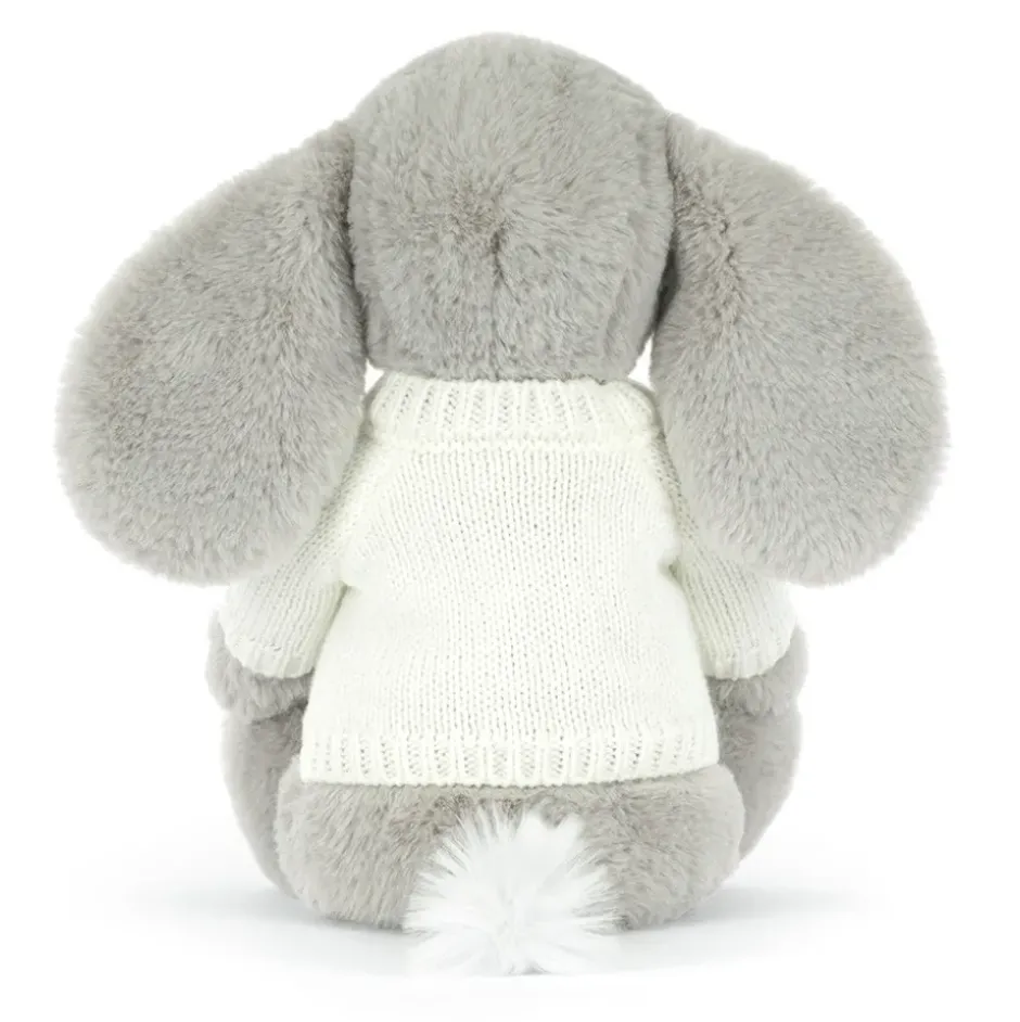 Bashful Luxe Elephant Thuddeus with Personalised Cream Jumper Clearance