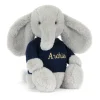 Bashful Luxe Elephant Thuddeus with Personalised Navy Jumper Outlet
