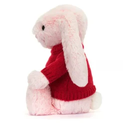 Bashful Pink Bunny with Personalised Red Jumper Online