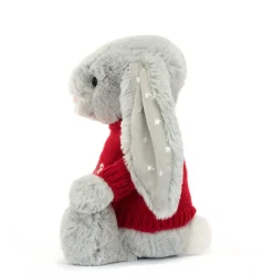 Bashful Shimmer Bunny with Personalised Red Jumper Hot