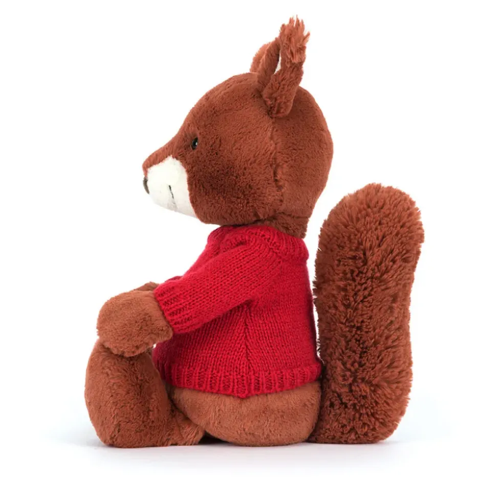 Bashful Squirrel with Personalised Red Jumper Sale