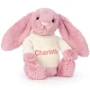 Bashful Tulip Pink Bunny with Personalised Cream Jumper Outlet