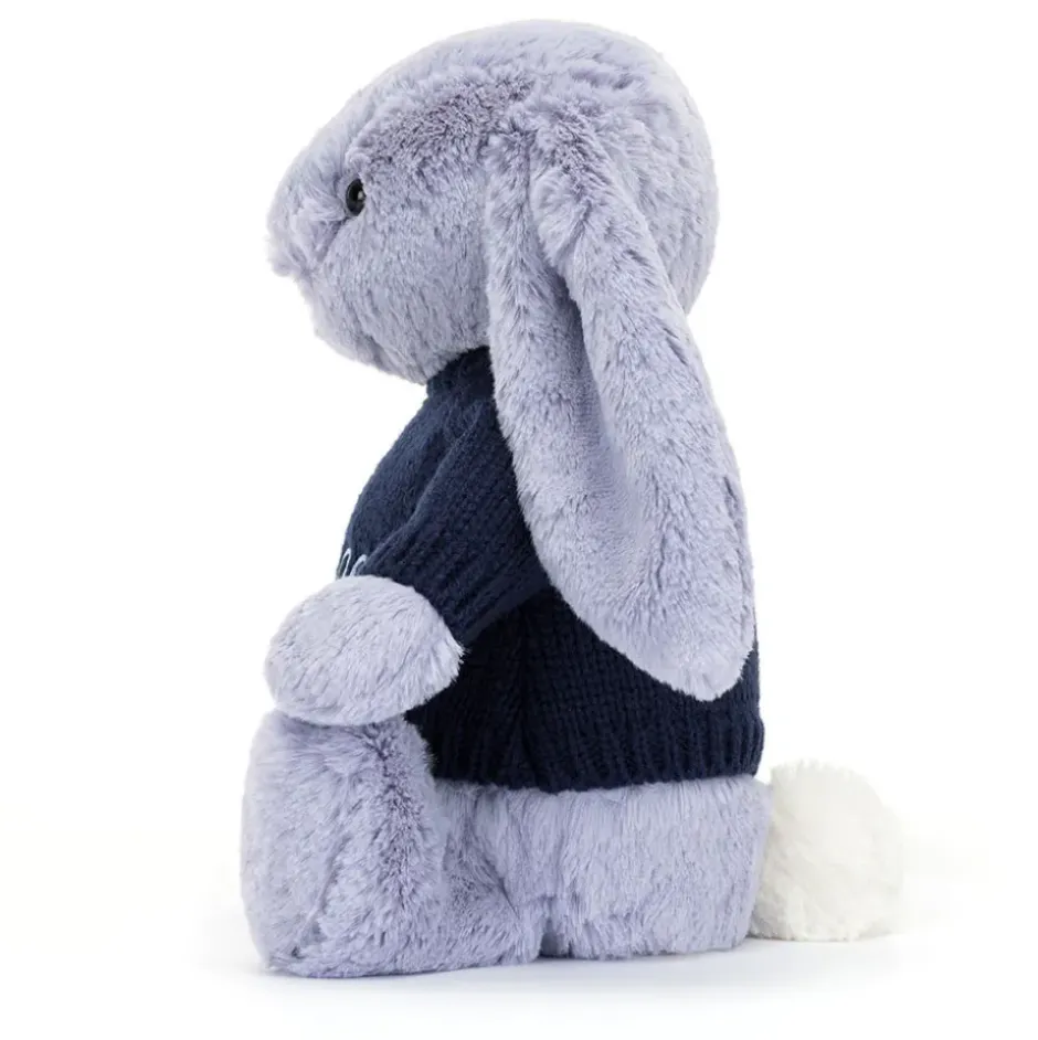 Bashful Viola Bunny with Personalised Navy Jumper Sale