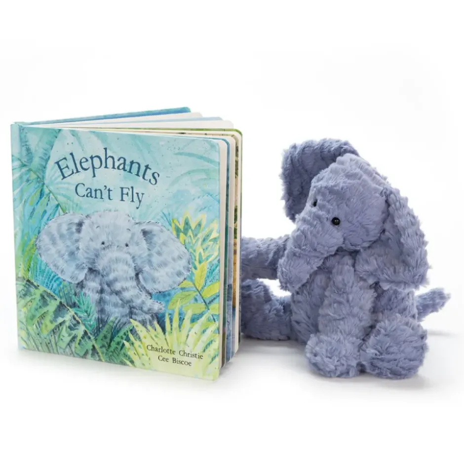 Elephants Can't Fly Book and Fuddlewuddle Elephant Medium