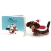 Otto's Snowy Christmas Book and Winter Warmer Otto Sausage Dog
