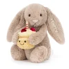 Personalised Bashful Beige Bunny 'Birthday' Hot