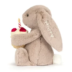 Personalised Bashful Beige Bunny 'Birthday' Hot