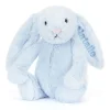 Personalised Bashful Blue Bunny Medium Best