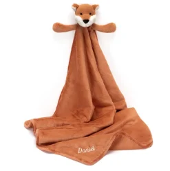 Personalised Bashful Fox Cub Blankie