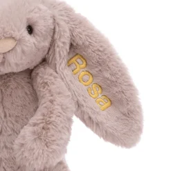 Personalised Bashful Luxe Bunny Rosa Medium