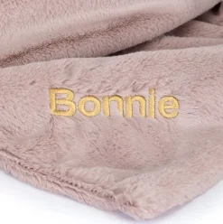 Personalised Bashful Luxe Bunny Rosa Blankie