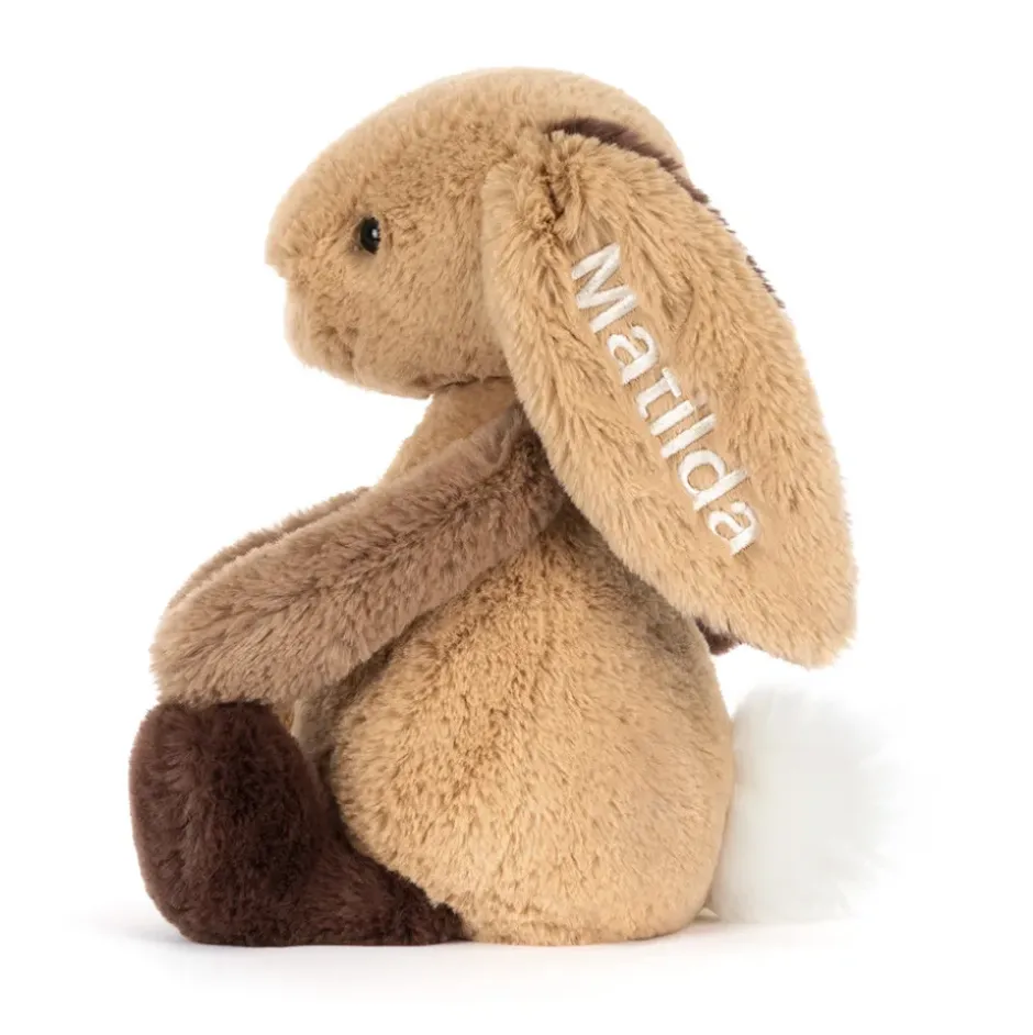 Personalised Bashful Patchwork Brown Bunny Original Outlet