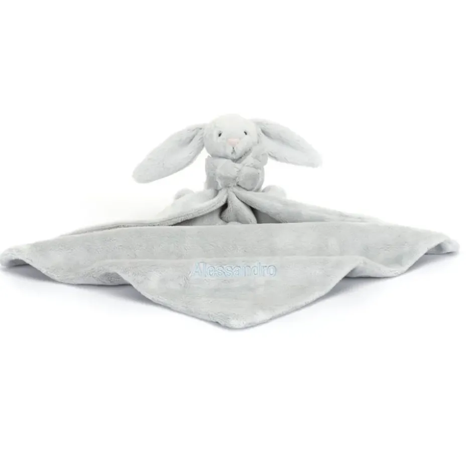 Personalised Bashful Silver Bunny Soother Online