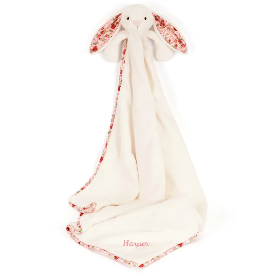 Personalised Blossom Cream Bunny 'Berry' Blankie Outlet